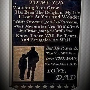 CUSTOM ENGRAVED FATHER SON 3D PENDANT